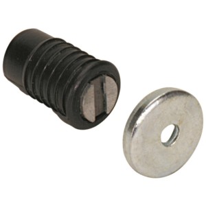 Hettich Magnetschnäpper, 8x14mm, schwarz, für Möbelausstattung. Inkl. Gegenstück.