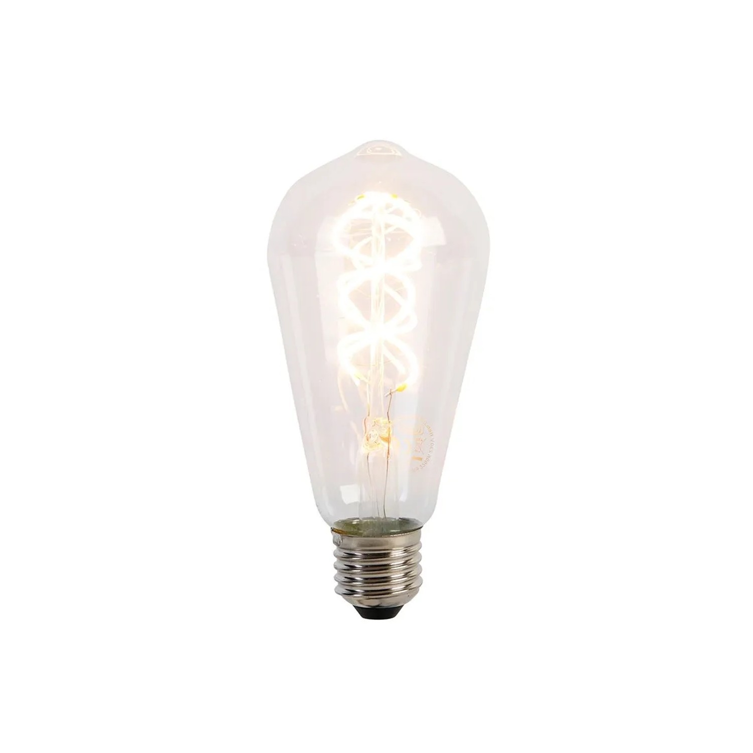 LUEDD E27 LED Lampe Wendelfaden ST64 5W 400,m 2200K