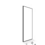 Baliv Seitenwand DUK-90.91W, 90x195 cm, Schwarz, für Duschkabine.