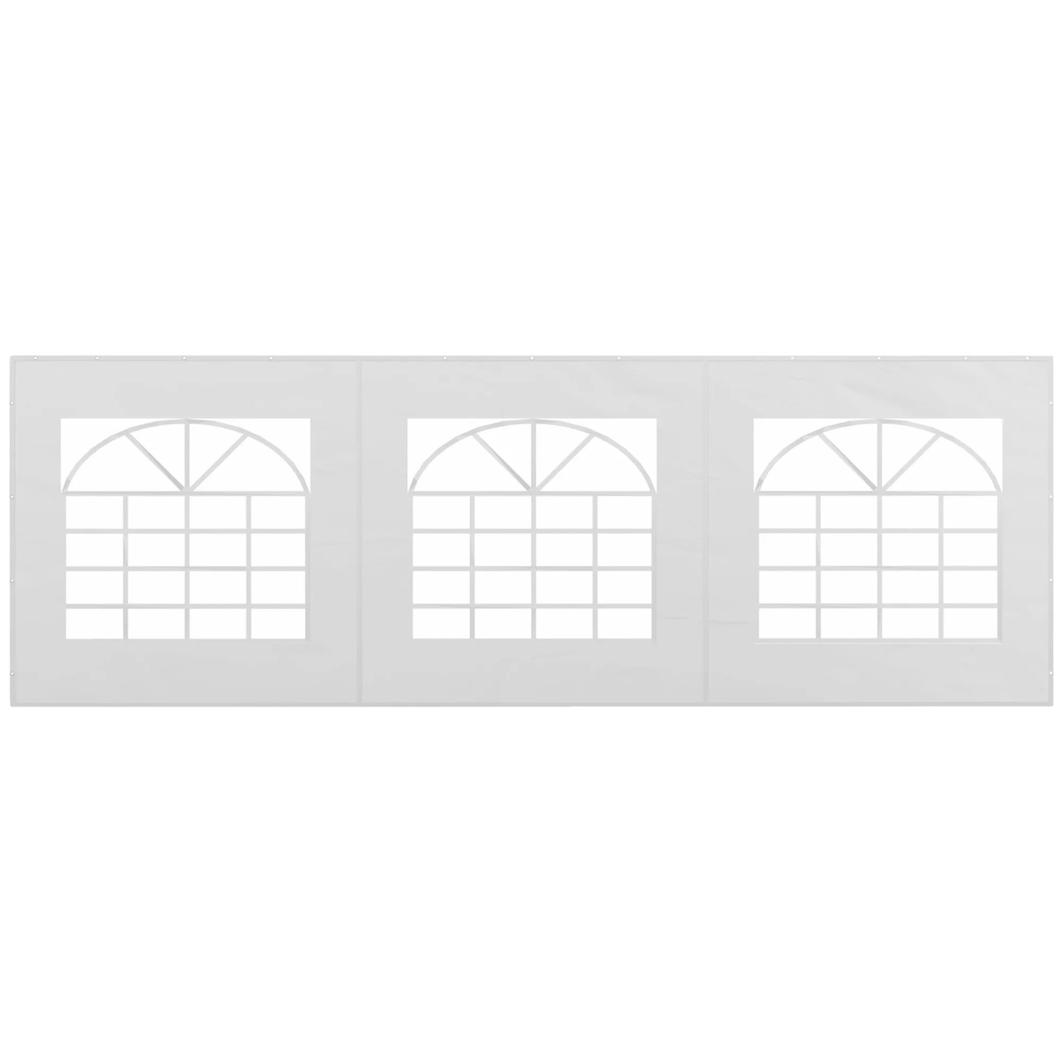 Outsunny Party-Zelt Seitenwand Kunststoff Weiß 597L x 200H cm günstig online kaufen