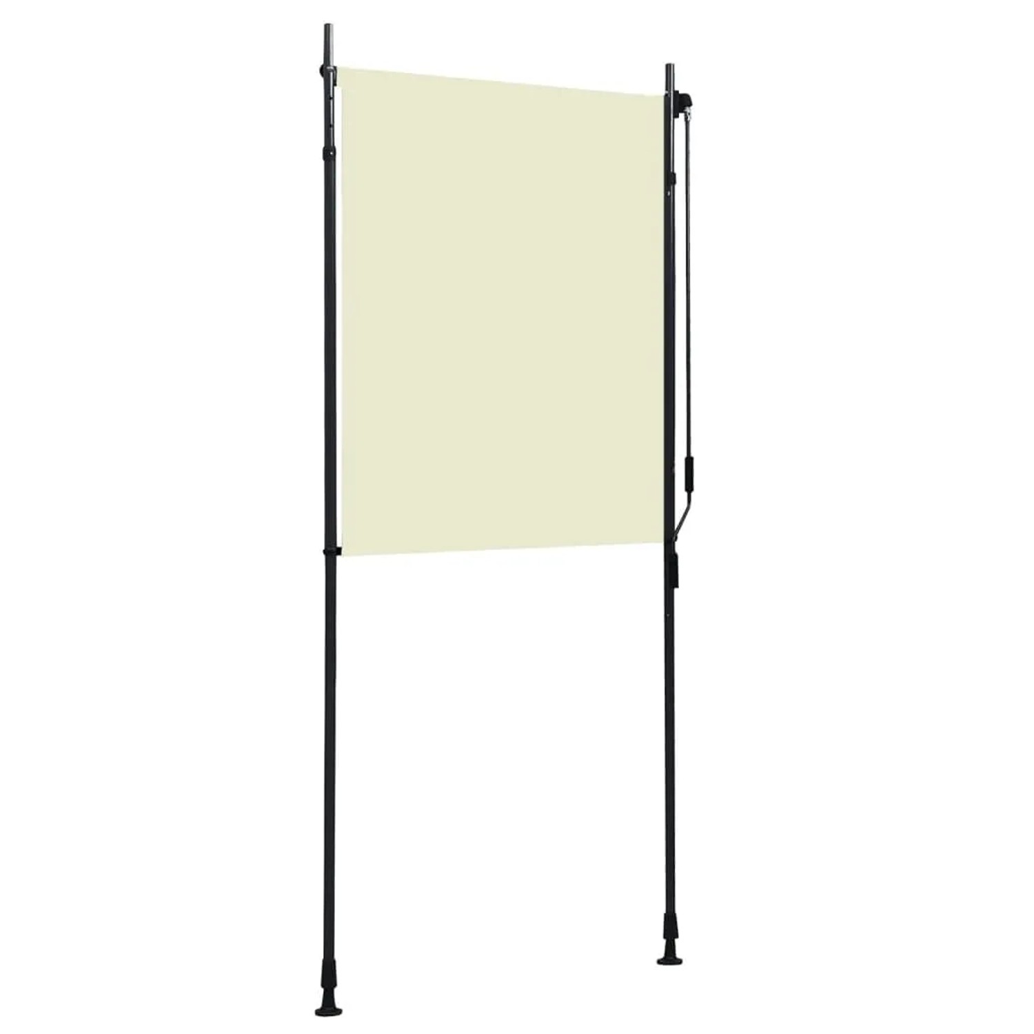 Cremefarbenes vidaXL Außenrollo 100x270 cm für Balkon, Terrasse oder Veranda.