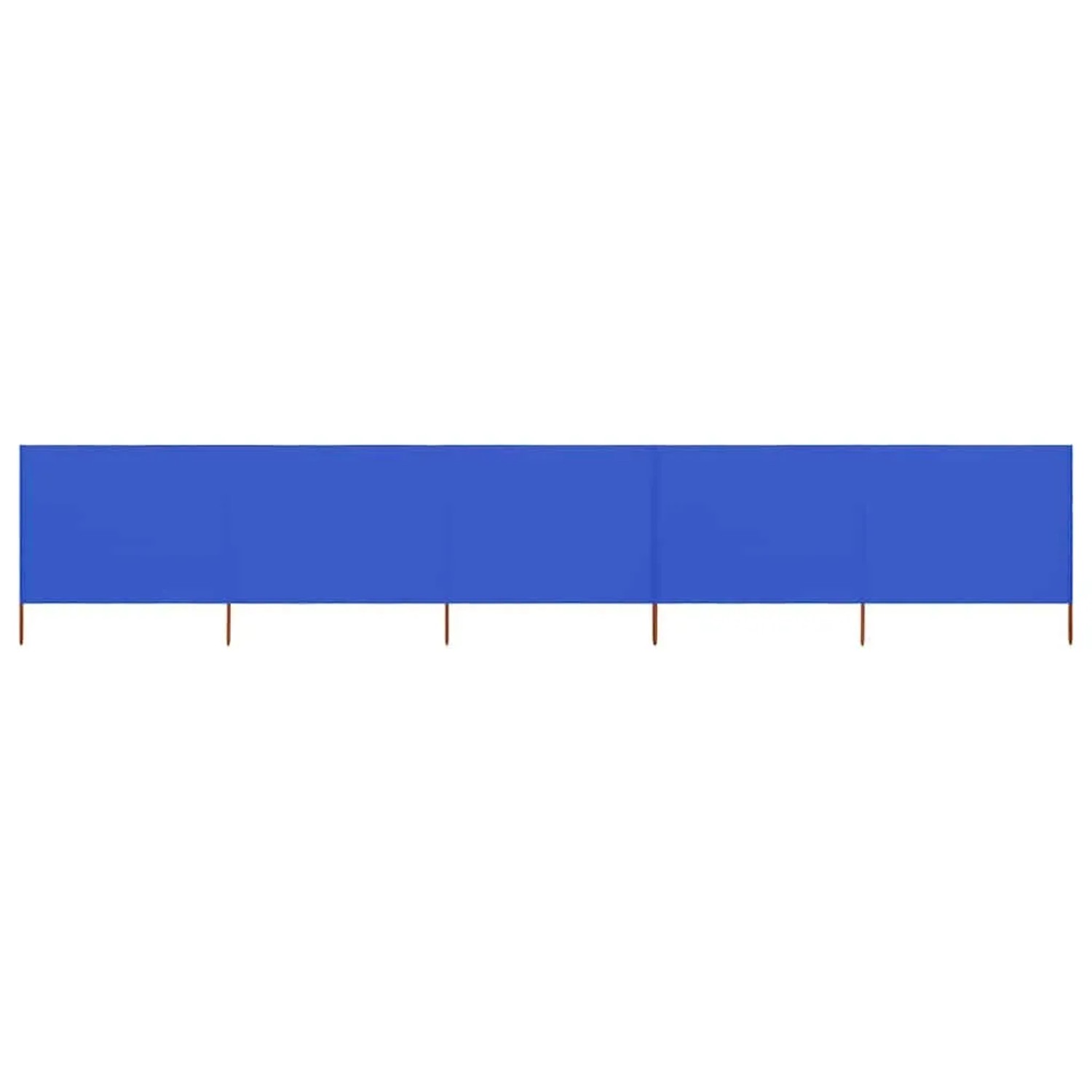 vidaXL 5 Teiliges Windschutzgewebe 600 x 80 cm Azurblau 47159