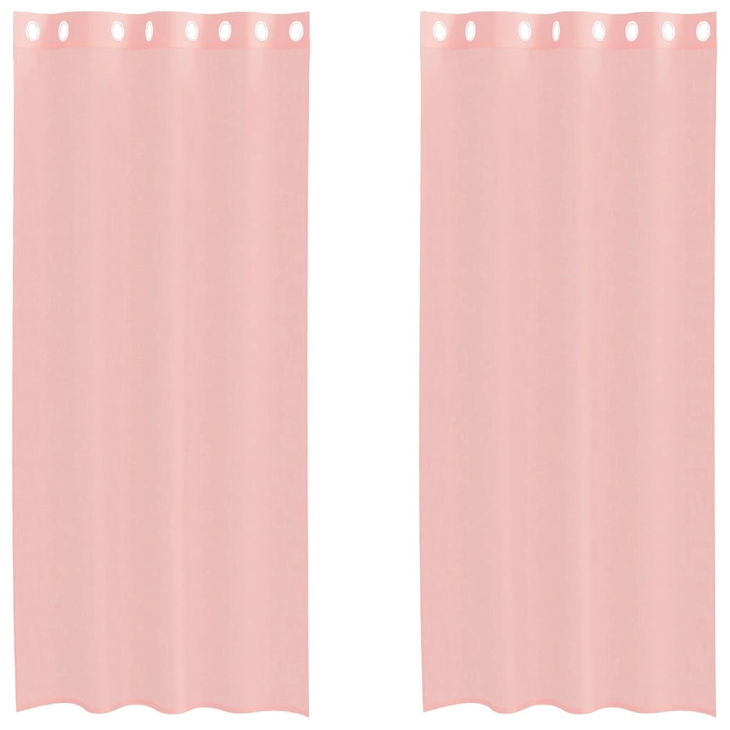 vidaXL Voile Vorhänge mit Ösen 2 Stk Rosa 140x225 cm 4102097 günstig online kaufen