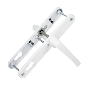 Weißer Türgriff aus Aluminium, 92 mm, für Innentüren und Außentüren.