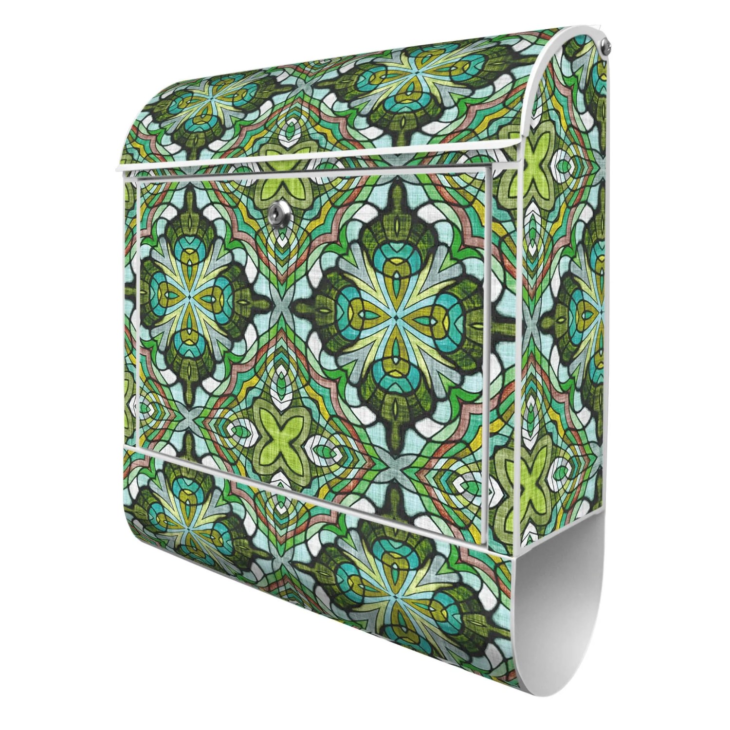 Banjado Design Briefkasten Weiß Pulverbeschichtet 39x47x14cm 2 Schlüssel Mi günstig online kaufen