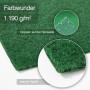 Grüner Karat Rasenteppich Farbwunder PRO, Detailansicht der weichen Haptik und Noppen auf der Rückseite.