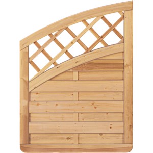 T&J Sichtschutzzaun Avantgarde Abschluss mit Oberbogen, Kiefer/Fichte, kdi