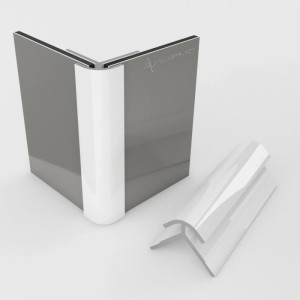 Aluverbund24 100cm Außeneckprofil für Alu Verbundplatte Weiß RAL9016