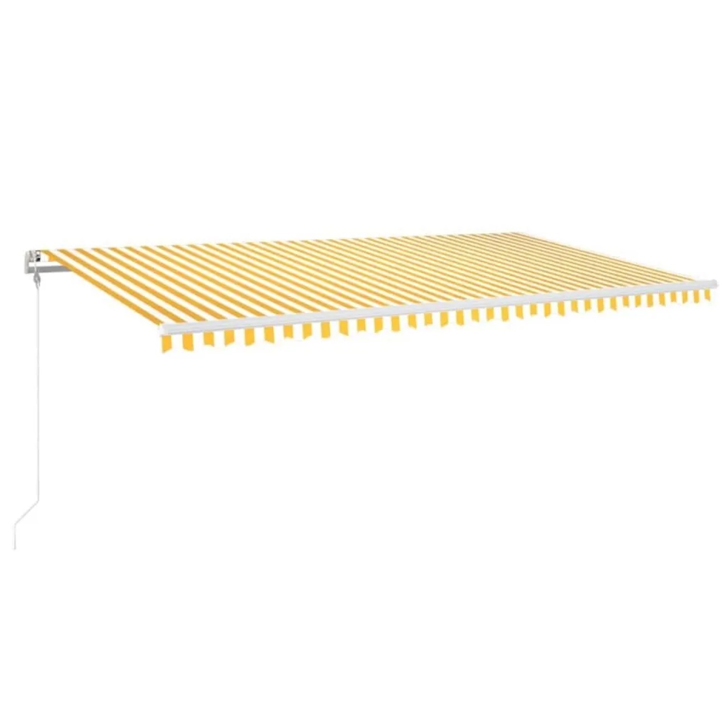 vidaXL Automatische Markise mit LED & Windsensor 600x300 cm Gelb/Weiß 3068973