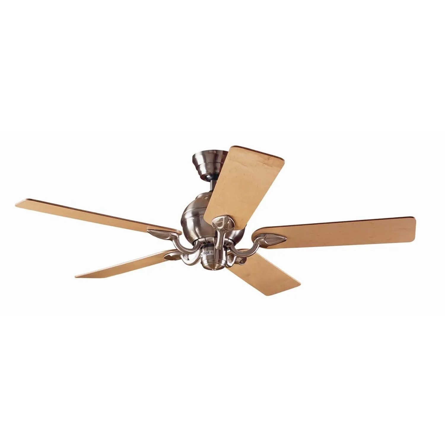 HUNTER FANS Deckenventilator Salinas, 132 cm, Nickel gebürstet, mit Holzflügeln.