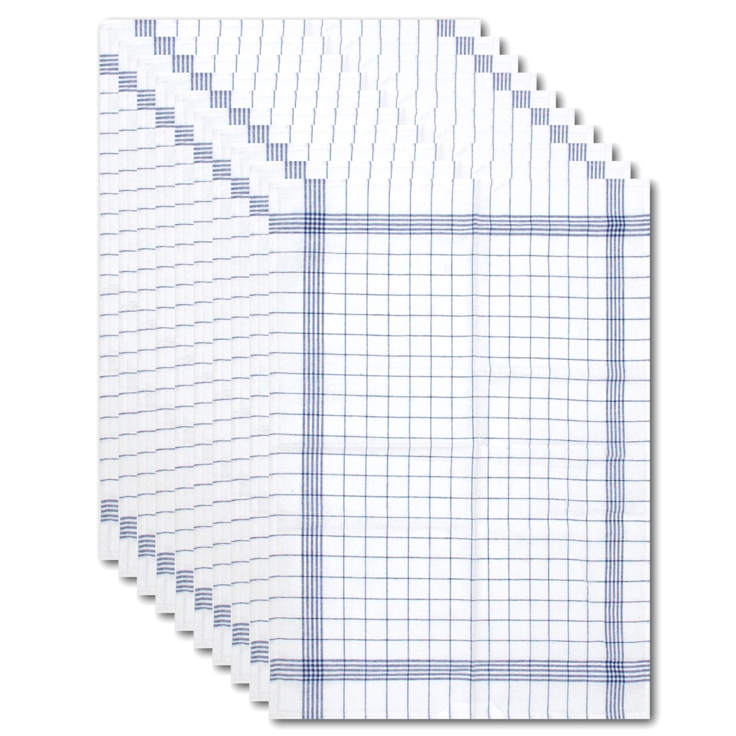 Dyckhoff Geschirrtuchset Karo Blau 50 x 70 cm 10-tlg. günstig online kaufen