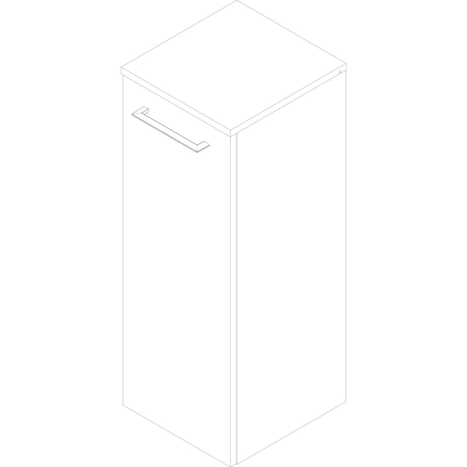 Fackelmann Bad-Hängeschrank B.Perfekt Asteiche, 30,5 cm breit. Badezimmerschrank in Holzoptik.