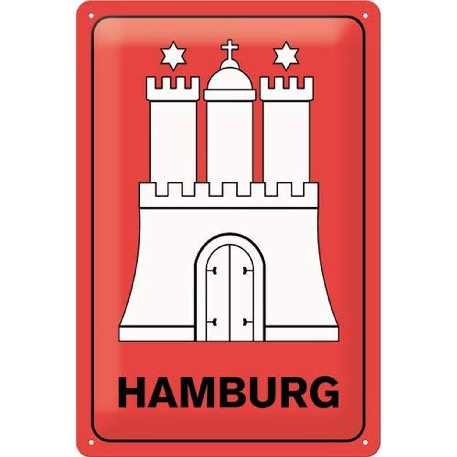 Nostalgic-Art Blechschild 20 x 30cm - Hamburg - Hamburg Wappen günstig online kaufen