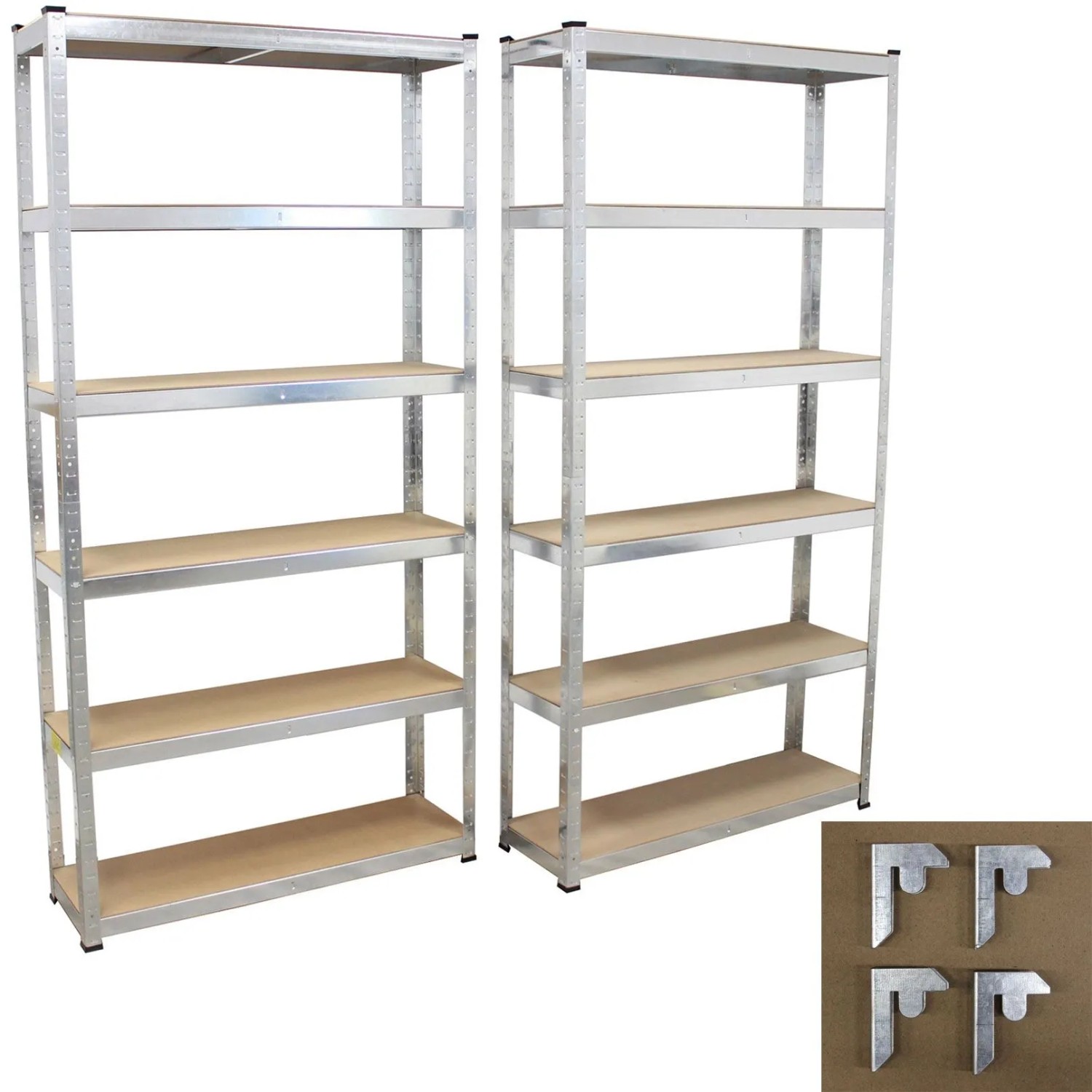 TRUTZHOLM 2x Schwerlastregal 200x100x30cm Traglast 900kg mit Regalverbinder