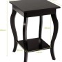 Brauner Nachttisch 40x40x60 cm mit offener Ablage und elegant geschwungenen Beinen. Ideal als Sofatisch.
