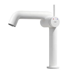 Emke Wasserhahn Bad 222 x 200 x 76 mm Weiß Matt Wasserhahn Waschtischarmatur Mischbatterie