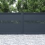 Graues Casanoov Schiebetor Cimone 3,5 m aus Aluminium mit Motorisierung.