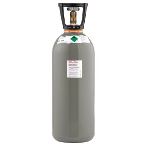 Graue Kohlendioxid 5.0 Gasflasche T13, gefüllt mit 100 kg CO2 für Aquarien und Schweißen.