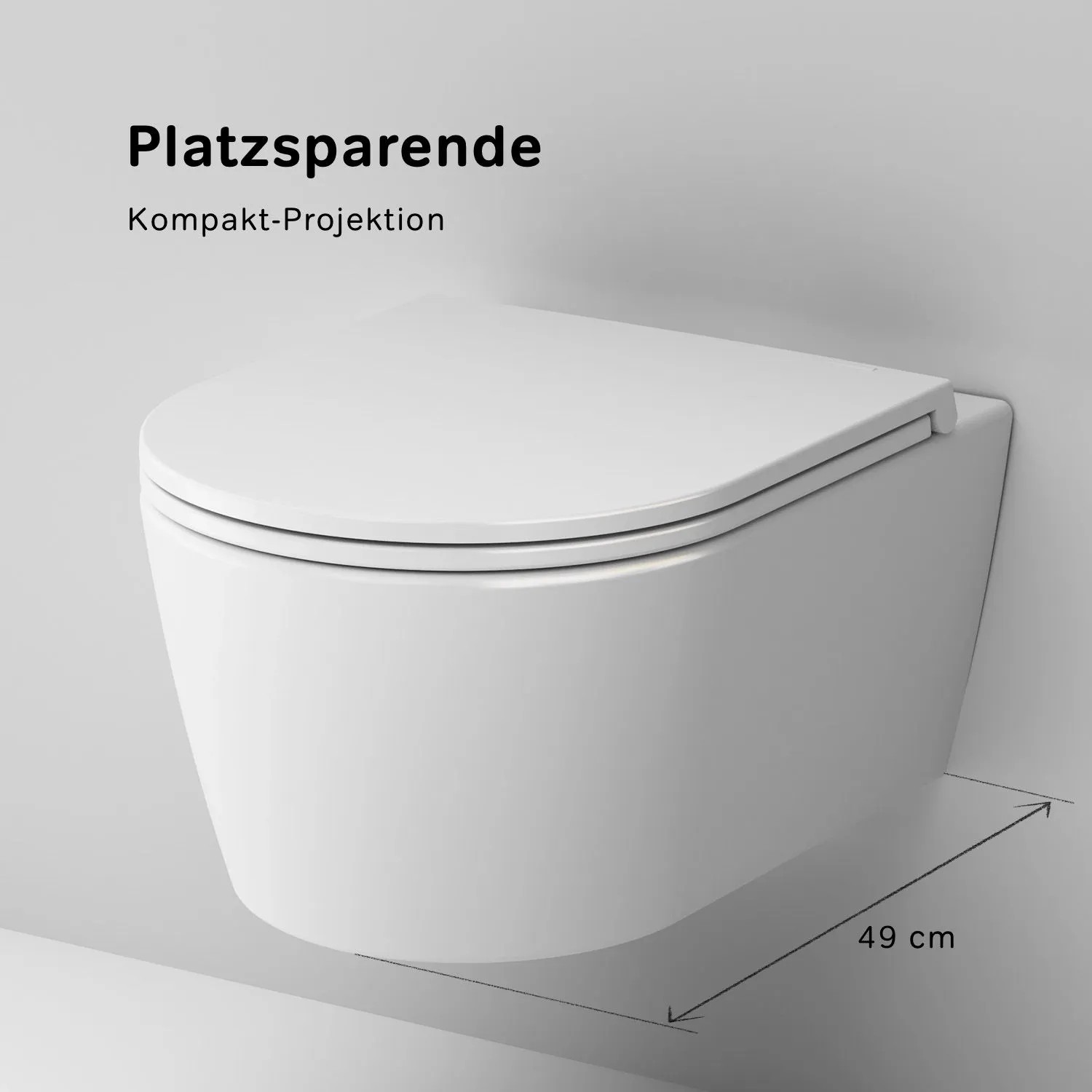 AM.PM Wand WC mit Softclosing Sitzabdeckung Func Spülrandlos Toilette Hänge WC CFA1700SC FlashClean_8
