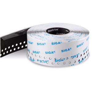 Siga Fentrim 2 Klebeband, 100mm breit, 25m lang, schwarz, für winddichte Verklebung von Fenster- und Türrahmen.