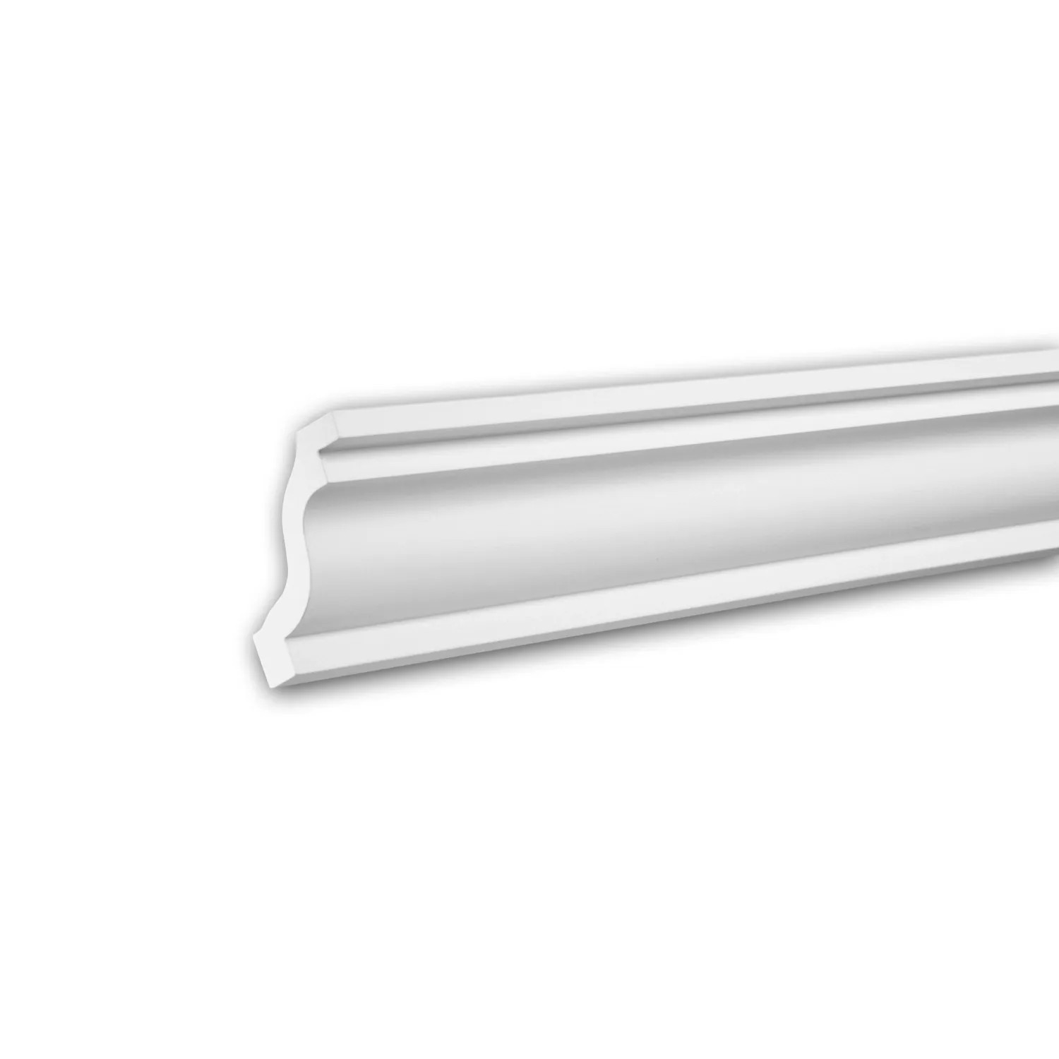 PROFHOME 150143 Eckleiste aus Polyurethan Deckenleiste Stuckleiste 2 m 200 cm x 7 cm x 7,3 cm Weiß
