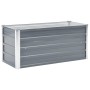 Graues vidaXL Garten-Hochbeet aus Stahl, 100x40x45 cm, ideal für Garten, Balkon oder Terrasse.
