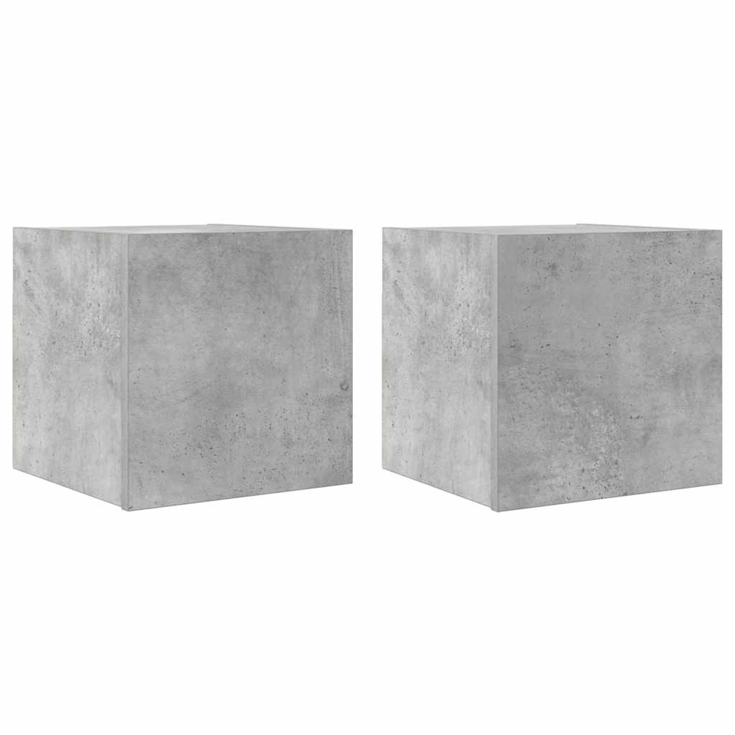 vidaXL TV-Wandschränke 2 Stk Betongrau 30,5x30x30 cm 804494