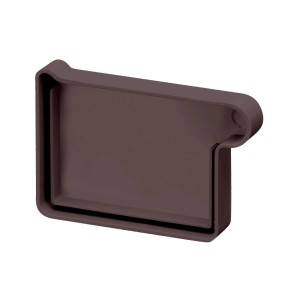 Inefa Rinnenboden rechts, dunkelbraun, für Kastenrinne NW 68. Dachrinnen Abdichtung.