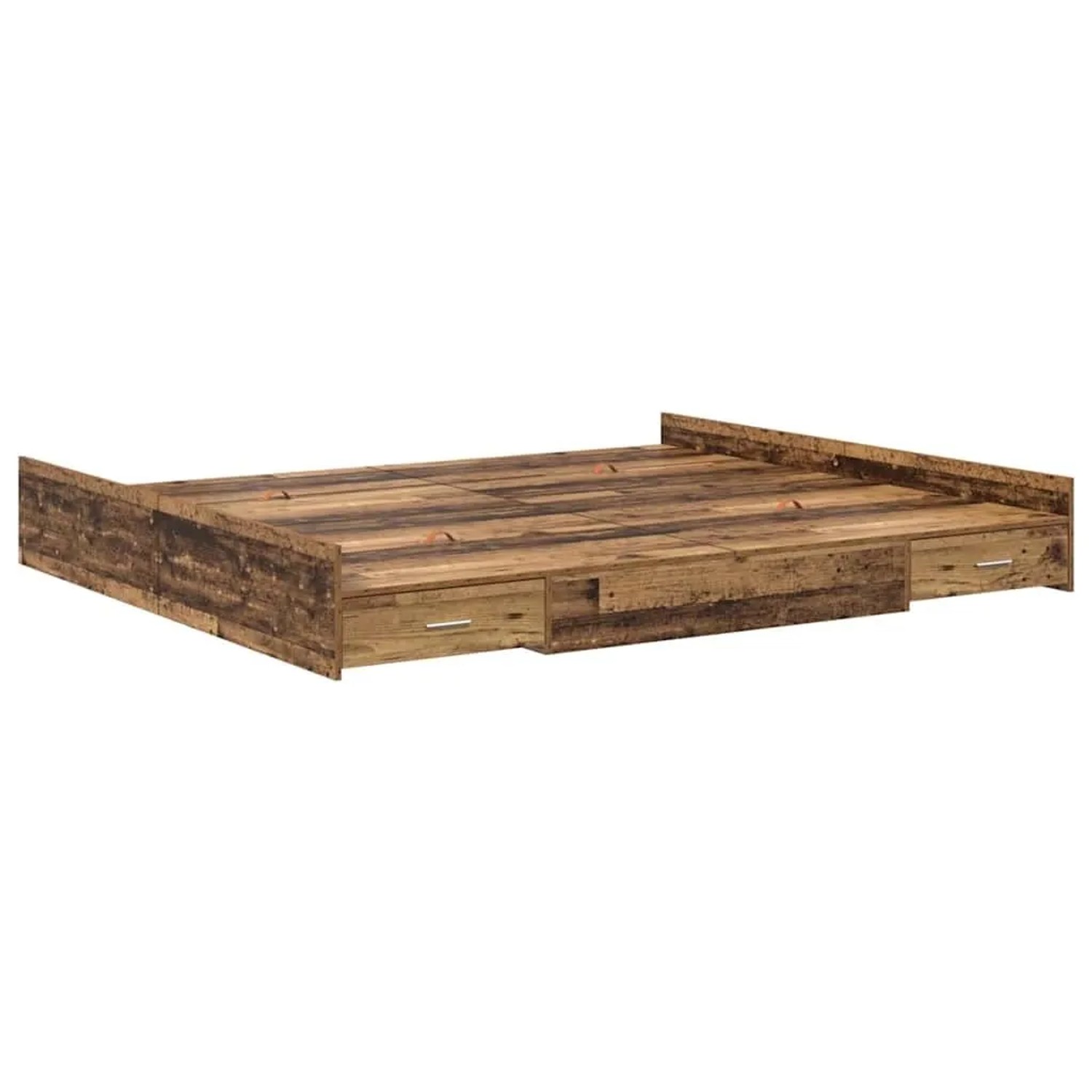 vidaXL Stauraumbett Altholz 180 x 200 cm Holzwerkstoff 3335275 günstig online kaufen