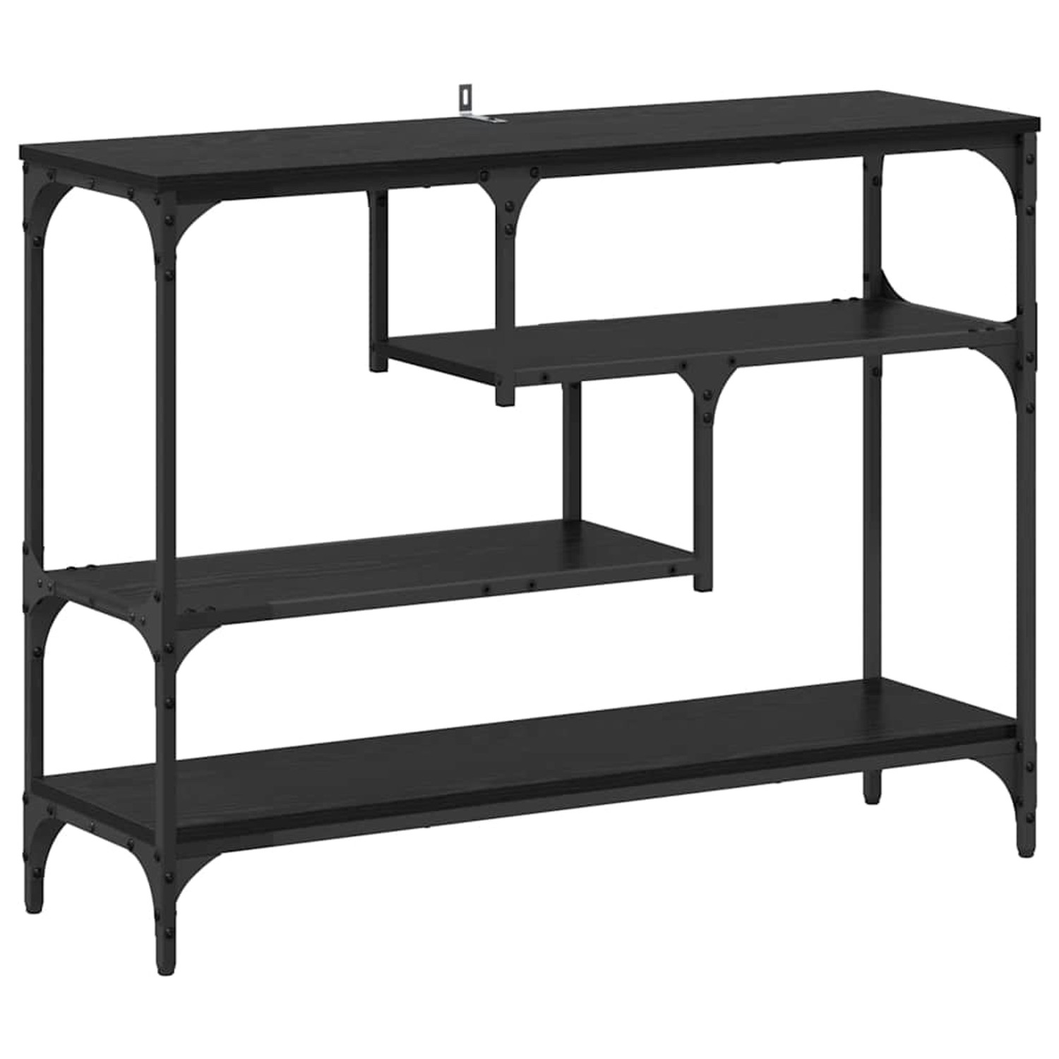 vidaXL Konsolentisch mit Regal Schwarz Eichen-Optik 100 x 30 x 75 cm 883542 günstig online kaufen