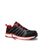 Jori Sicherheitshalbschuh JoRapid Black-Red Low ESD S3, Größe 44. Arbeitsschuh mit rotem Akzent.