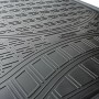 Schwarze Gummi Kofferraumwanne für Audi A3 8V, passgenau mit Rand.