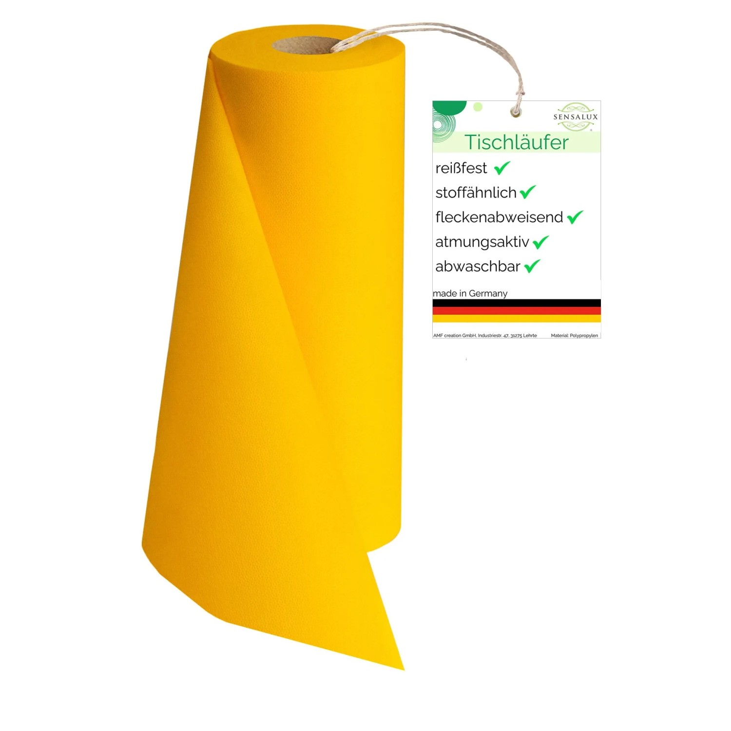 Sensalux Vlies-Tischläufer 50 cm x 25 m Gelb