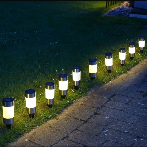 Marelida LED Solar Wegleuchten Erdspieß Edelstahl Solarleuchten Balkon Garten 10er Set