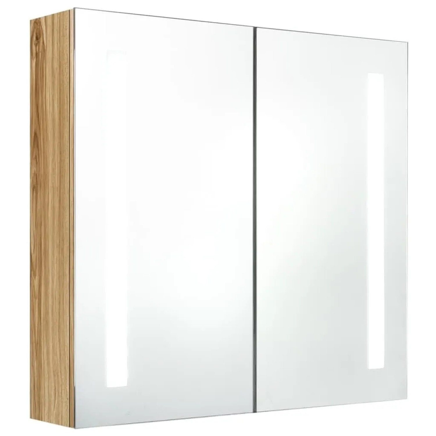 vidaXL LED-Bad-Spiegelschrank Eichenoptik 62x14x60 cm 326522
