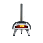 Ooni Karu 2 Pizzaofen der 2. Generation, ein tragbarer Gasgrill mit Edelstahl-Design.