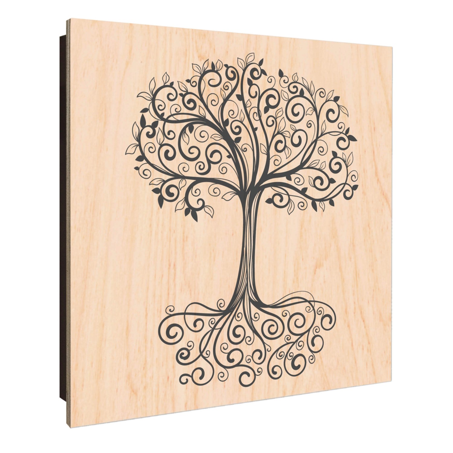Banjado Schlüsselkasten Holz 30x30cm Schwarz Scharnier Rechts 50 Haken Desi günstig online kaufen