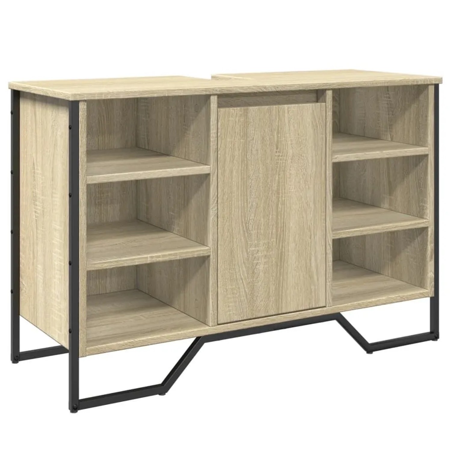 vidaXL Waschbeckenunterschrank Sonoma-Eiche 91x35x60 cm Holzwerkstoff 84866 günstig online kaufen
