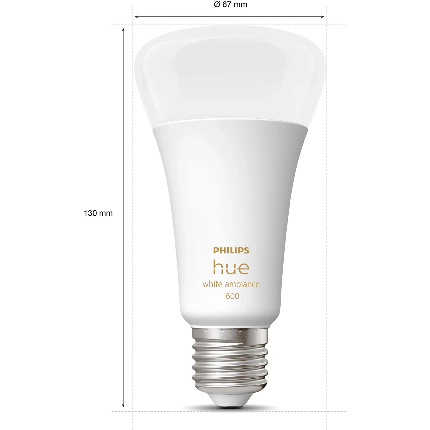 Philips Hue E27 LED Lampe, White Ambiance, 1600 lm, 1er Pack. Smarte Beleuchtung für Ihr Zuhause.