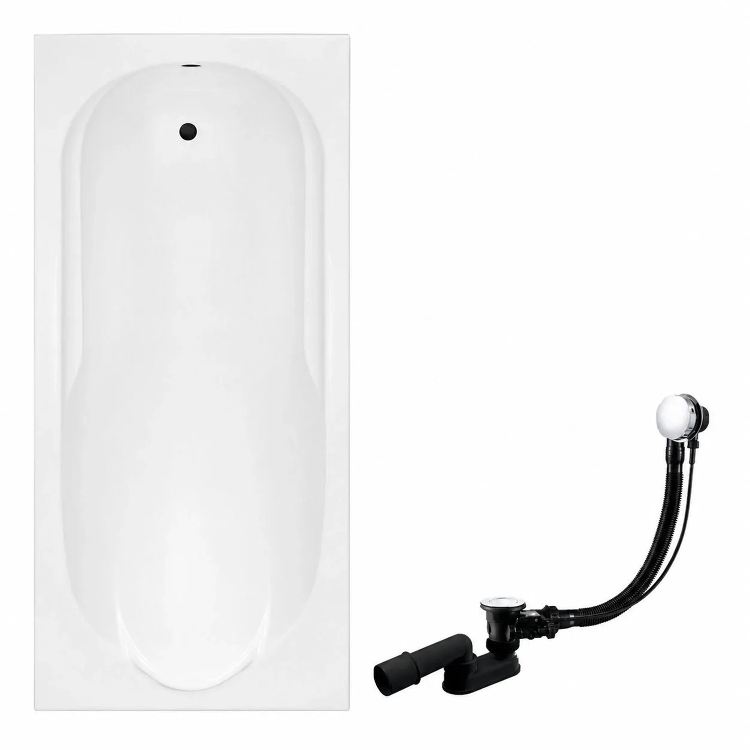KOLMAN Badewanne Rechteck 160 x 70 Cm Mit Wannenträger Inkl. Ablauf Und Füße