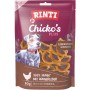 Rinti Chicko Plus Leberwurstschnitte Huhn, 80g: Hunde-Snack mit Huhn und Leberwurst in wiederverschließbarer Verpackung.