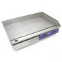 Monstershop Gastro Grillplatte 70cm aus Edelstahl mit Fettauffangschale und Temperaturregler.