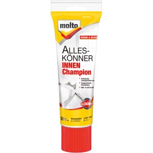 Tube Molto Alleskönner Champion Innen, weiße Spachtelmasse für Wände und Decken, 200 ml.