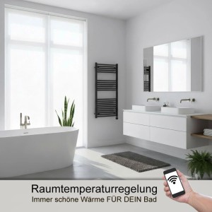 anapont Elektrischer Badheizkörper 1175x600  WiFi APP  Handtuchheizkörper  Badheizung Elektrisch Handtuchheizung Made in Germany