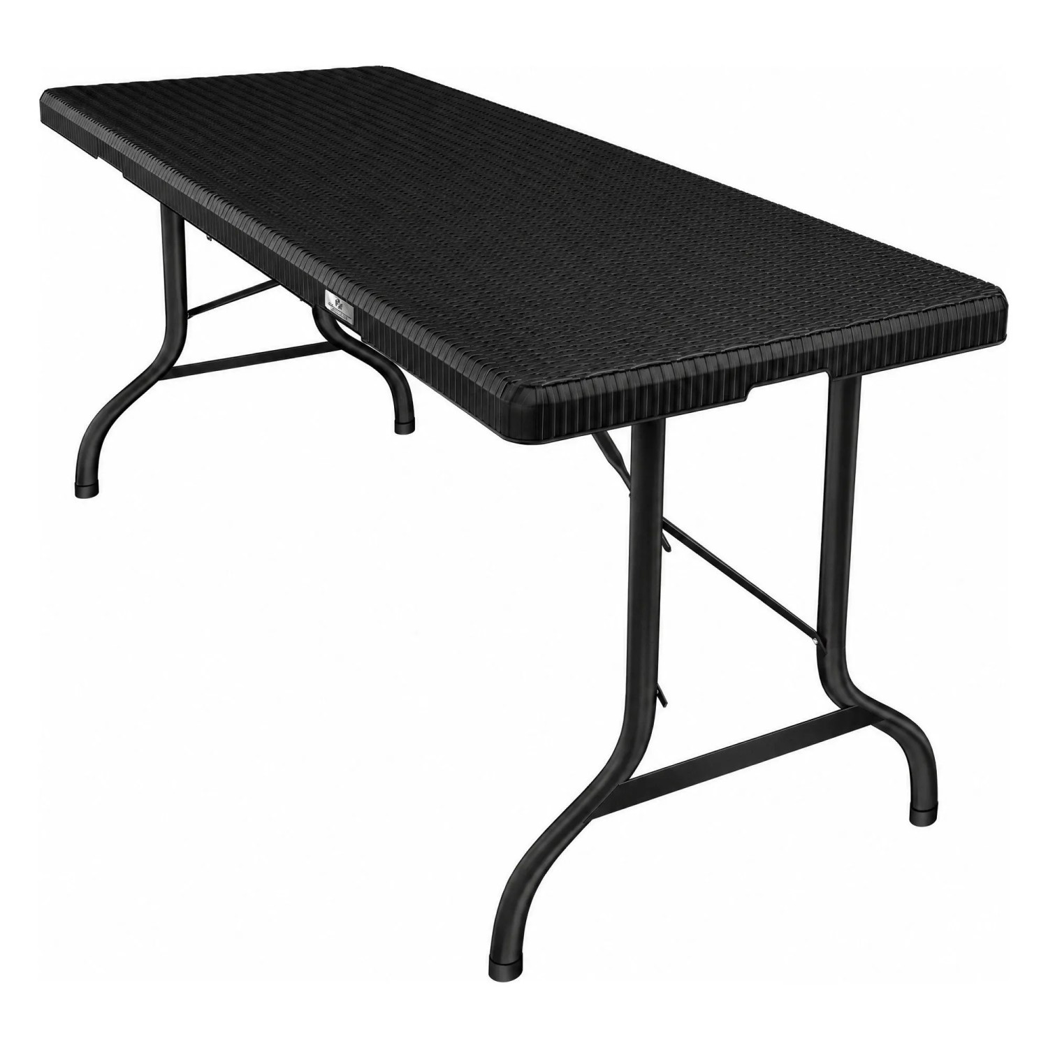 KESSER Klapptisch Aus Kunststoff In Rattanoptik 183 x 76 cm Schwarz