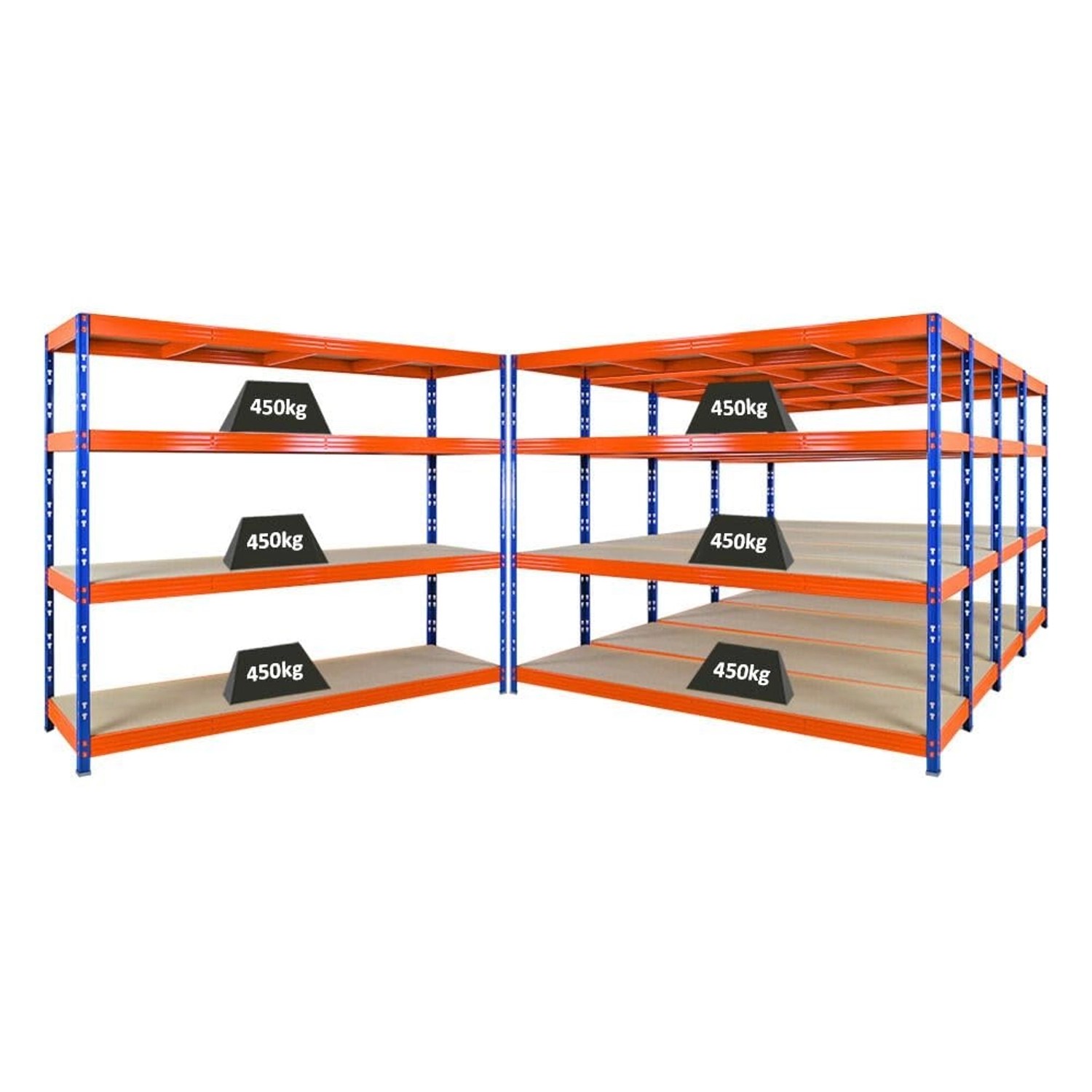 PROREGAL Mega Deal 5x Profi Schwerlastregal Rhino HxBxT 180x240x60cm 4 Span günstig online kaufen