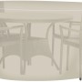 Tepro Abdeckhaube für runde Sitzgruppe, klein, beige. Schutz vor Wind und Wetter für Gartenmöbel.