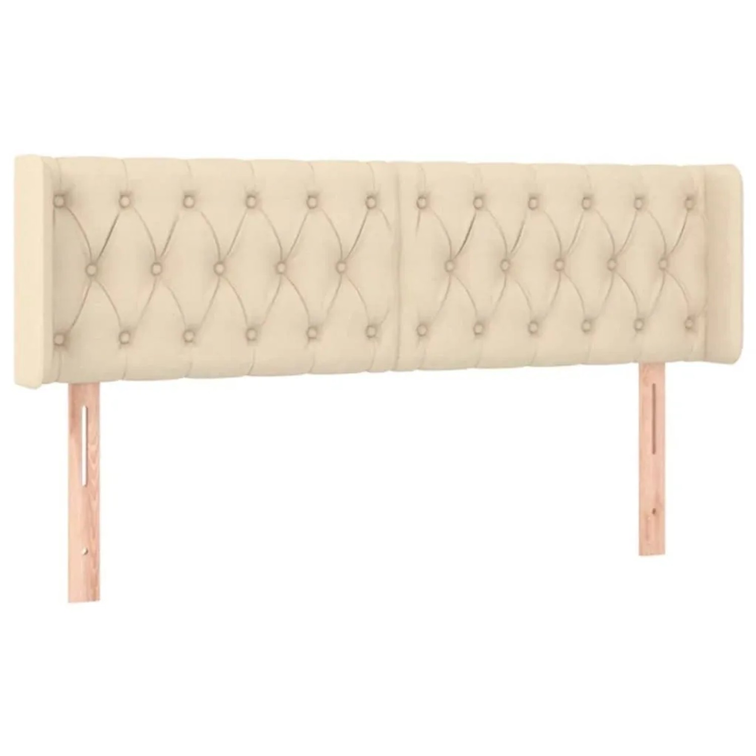 vidaXL Kopfteil mit Ohren Creme 147x16x78/88 cm Stoff 3119107