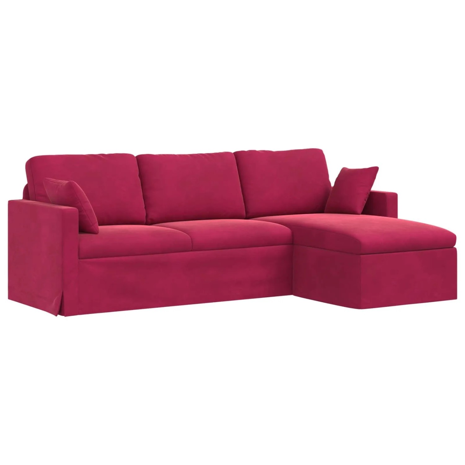 vidaXL Sofa Weinrot 198 x 134 x 80 cm Samt 42024472