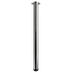 Hettich Tischbein, Edelstahl-Optik, 1100 mm hoch, für Theken und Stehtische, inkl. Montageplatte.